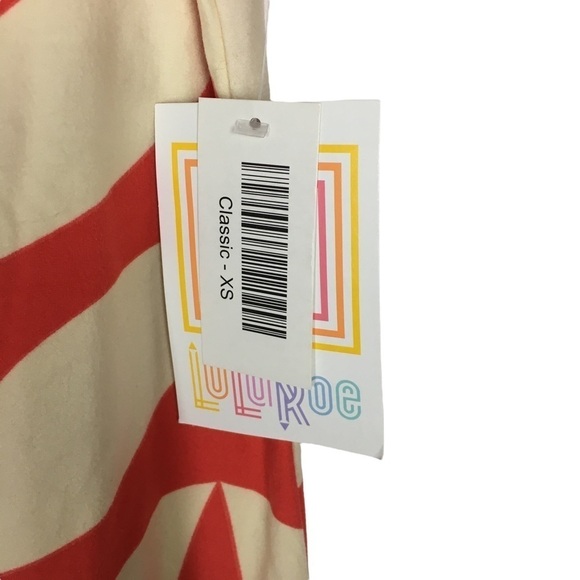 LULAROE Classic Shirt Short Sleeve Hi Lo Hem Loose Fit Leggings Material Size XS - Picture 6 of 14